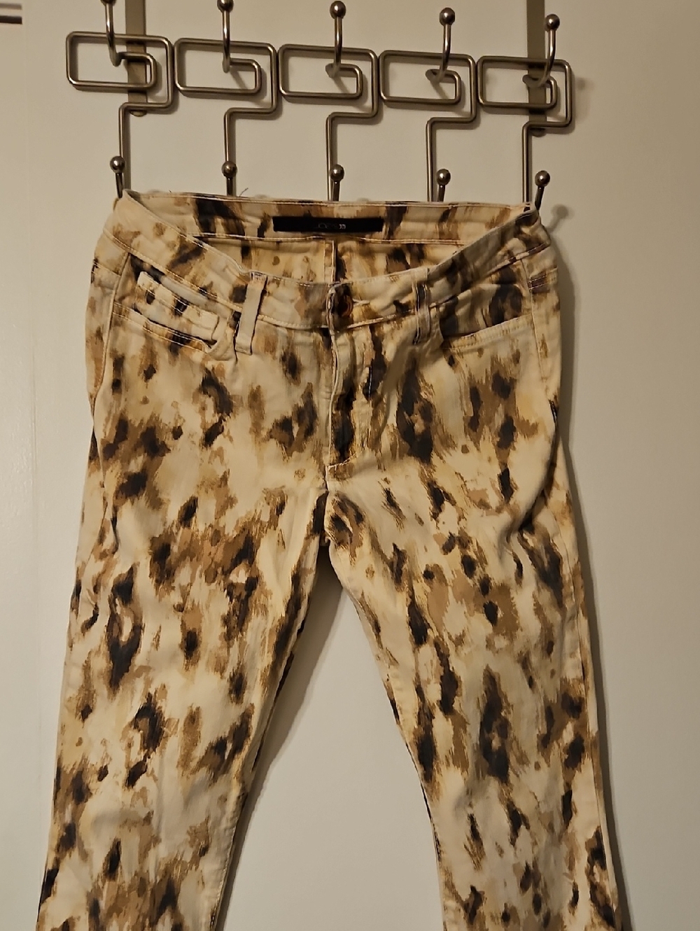 Joe's Jeans Leopard-Print Pants in Cream, Brown & Black